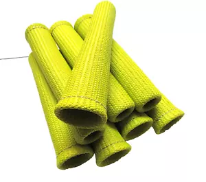 Botas protectoras de bujía verde neón 8 cilindros DEIHeatshield equivalente hechas en EE. UU. - Imagen 1 de 2