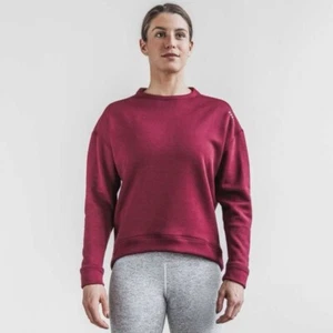 NWT Women's NOBULL Performance Crew Sweatshirt - Small - Dark Wine - Picture 1 of 9