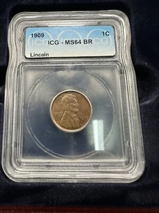 1909 Lincoln Wheat Cent ICG MS64BR - Picture 1 of 2