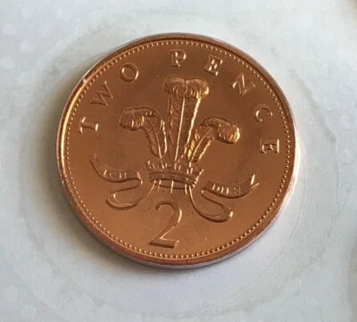 1986 TWO 2 PENCE COIN 2P BRILLIANT UNCIRCULATED BUN BUNC - Image 1 of 3