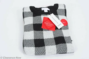 NWT Charter Club Little Boys 5 Buffalo Check Family Sweater Christmas Black 3565 - Picture 1 of 3