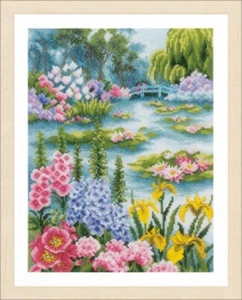 Am Seerosenteich - Lanarte Kreuzstich-Set mit 14 Ct. Aida - Bild 1 von 1