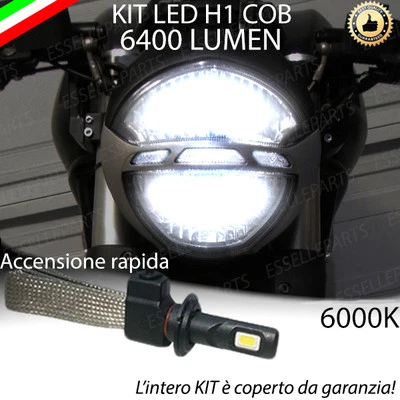 KIT A LED H1 6000K 3200 LUMEN DUCATI MONSTER 696 ABBAGLIANTE ACCENSIONE RAPIDA - Immagine 1 di 2