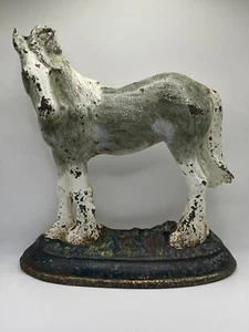 Vintage Shire Horse Cast Iron Door Stop - Picture 1 of 8