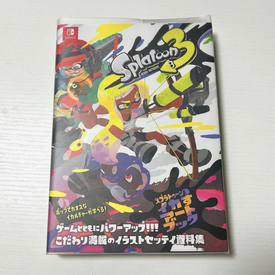 Nintendo Splatoon 3 Ikasu Art Book B5 All Color 400p Illustrations 2023 Japanese - Image 1 of 3