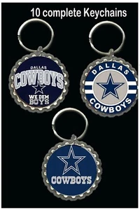 Dallas Cowboys football keychain key rings  favors 10  birthday game day gifts - Picture 1 of 1
