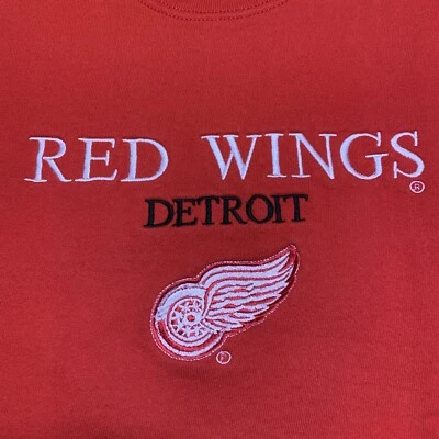 Sudadera De Colección Detroit Red Wings Polar Cuello Redondo L Roja Salem Hecha en EE. UU. Foto 1 de 4
