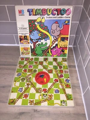 Timbuctoo Snakes & Ladders 1978 MB Board Game Roger Hargreaves Art Complete - Image 1 of 4