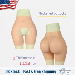 1.2/2.6cm Silicone Hip Pants Sexy Butt Hip Up Enhancer Open Crotch Cosplay - Picture 1 of 16
