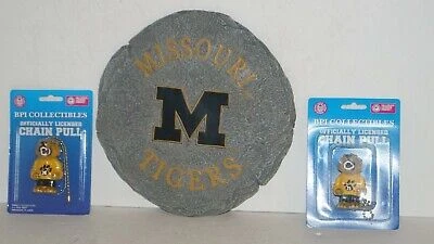 LOT of 3 UNIVERSITY of MISSOURI TIGERS STEPPING STONE WALL PLAQUE & CHAIN PULLS Cover