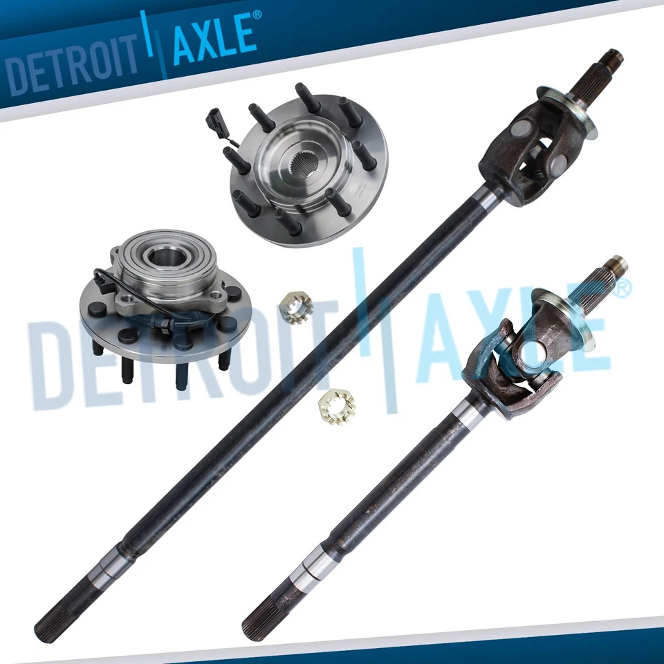 Ejes de eje CV delanteros y buje de cojinete de rueda para Dodge Ram 2500 3500 2003-2005 4x4 Foto 1 de 4