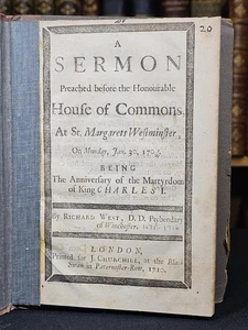 1710 ANNIVERSARY MARTYRDOM KING CHARLES I A sermon St Margarets Westminster - Picture 1 of 13