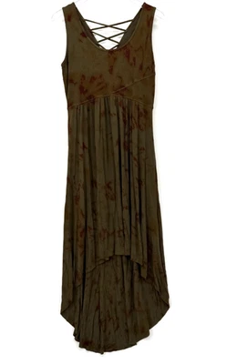 Maxi Vestido Spense Whimsigoth Forest Talla XL Duende Alto-Bajo Cruzado Verde Foto 1 de 4