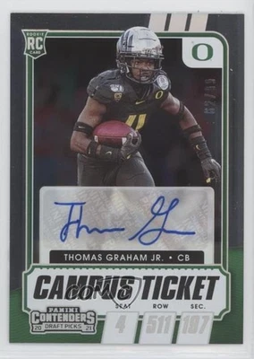 2021 Contenders Draft Picks Campus Ticket /99 Thomas Graham Jr Rookie Auto RC - Image 1 of 2