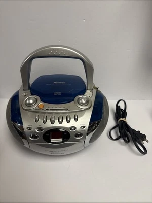 MP3126 azul claro azul Memorex radio estéreo boombox CD casete Foto 1 de 4