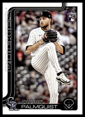 CARSON PALMQUIST RC 2025 Topps Update #US321 ROOKIE MLB Rockies  ID:152633 - Image 1 of 2