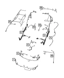 Carrosserie Mopar câblage gauche d'origine 68354646AE - Photo 1/1