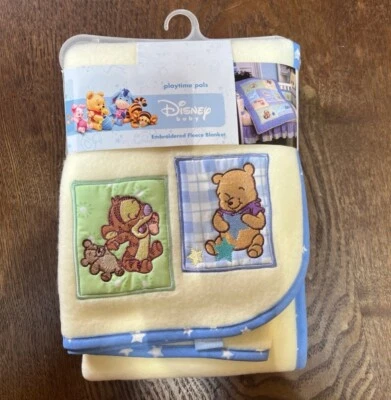 Disney Baby Embroidered Fleece Blanket New B14 - Image 1 of 4