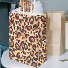 Leopard Print Kraft Paper Bags for Ornament Storage - Pack of 12