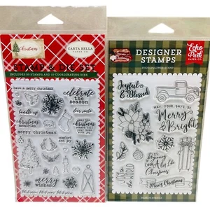 Carta Bella & Echo Park Christmas Clear Stamp Set & Dies Winter Holiday Season - Picture 1 of 3
