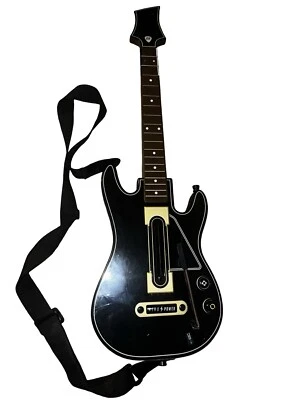 Guitar Hero Power guitarra sem fio PS3 preto dourado sem dongle NÃO TESTADO - Imagem 1 de 2