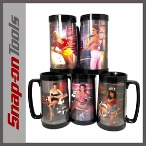 Set of Five (5) Collectible Snap-On Tools Beer Mugs from 1987, Made in U.S.A. - Picture 1 of 10