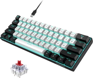 60% Kabelgebundene Mechanische Gaming-Tastatur 61 Tasten Blaue LED Anti-Ghosting - Bild 1 von 8
