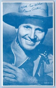Arcade Card Best Wishes Gene Autry Tv Cowboy Star - Picture 1 of 2