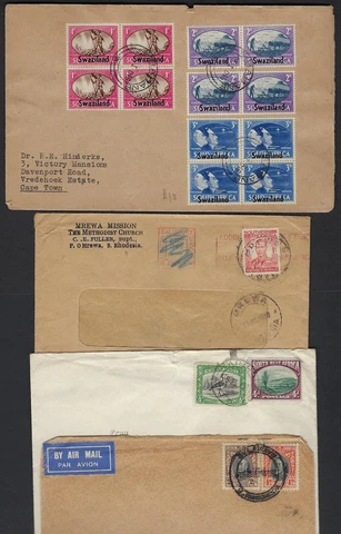SOUTH AFRICA 1930s 50s SOUTHERN RHODESIA SWAZILAND SWA 8 COVERS INCLUDING 1926 Cover