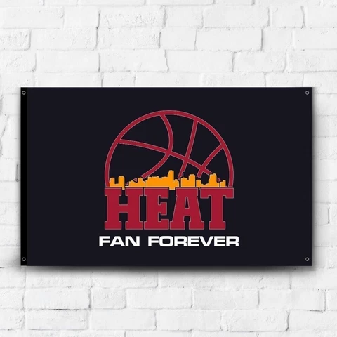 Miami Heat 3x5 ft Flag NBA Basketball Champions Gift Banner Wall Decor Cover