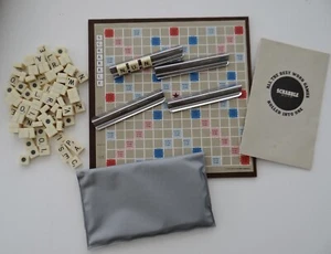 Vintage Small Travel Scrabble Word Board Game Complete 1954 Edition VGC - Picture 1 of 10