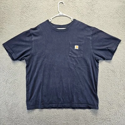 Carhartt Shirt Mens XL Blue Loose Fit Pocket Tee Work Wear Casual Crew Neck Tee - Image 1 of 4
