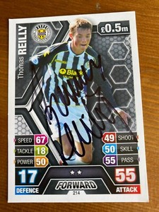 Thomas Reilly St. Mirren Autographed Signed 2013 Topps Match Attax Trading Card