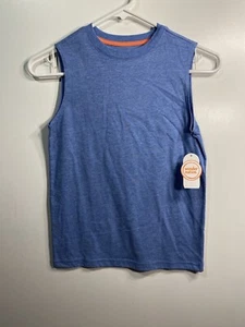 wonder nation boys sleeveless tank top size medium 8 blue - Picture 1 of 4