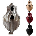 Retro Dress Vintage Gothic Dresses Women Victorian Dress Lace Long Flare Sleeve