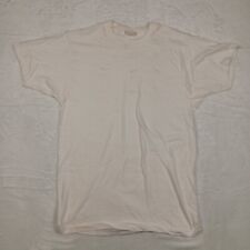 Vintage 80s Fruit Of The Loom Shirt Mens L White Blank Tee Single Stitch USA