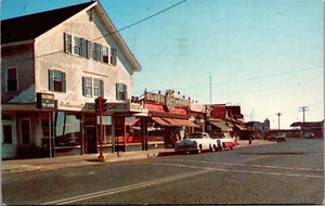 Vtg Cape Cod Massachusetts Buzzards Bay Business Section Street View Postcard - Picture 1 of 2