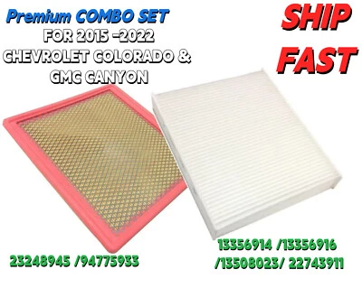 FILTRO DE AIRE MOTOR + FILTRO DE CABINA PARA CHEVROLET COLORADO 2015-2022 Y GMC CANYON Foto 1 de 2
