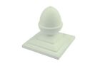 Linic 10 x White Acorn Fence Top Finial + 4" Fence Post Caps GT0018