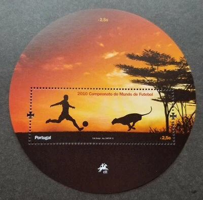 [SJ] Portugal World Cup 2010 South Africa Football Sport Cheetah (ms) MNH *odd - Image 1 of 4
