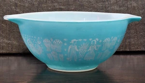 Pyrex #442 AMISH BUTTERPRINT -1 1/2 Quart Bowl 1.5 QT TURQOUISE Blue Cinderella - Picture 1 of 18