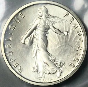 1972 France 1/2 Franc Piefort BU 150 Mintage Box Paris Silver Coin (25013102R) - Picture 1 of 4