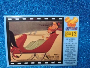 DISNEY CLASSICS🏆1993 #12 POSTER STICKER🏆FREE POST - Picture 1 of 1