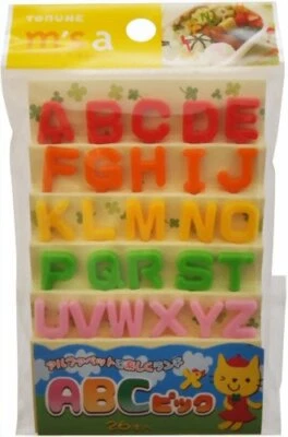 Selecciones de comida japonesa Torune Mama's Assist para cajas Bento alfabeto 26 letras Foto 1 de 2