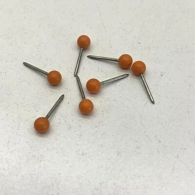 (100-Pack) Orange Maptacks Small Map Tacks Round 1/8" Globe Head Push Pin - Image 1 of 4