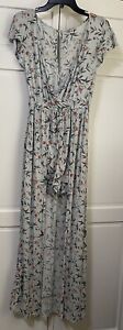 American Eagle Outfitters Maxi Romper Womens Blue Floral Ditsy Cottagecore XS