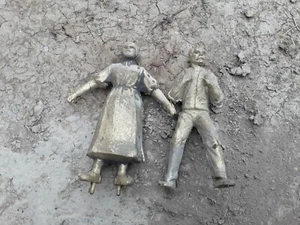 2 SOLID BRASS VERY HEAVY CHARACTERS UNIQUE CASTING - Picture 1 of 10