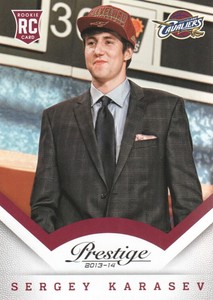 2013-14 Prestige Cleveland Cavaliers Basketball Card #179 Sergey Karasev Rookie