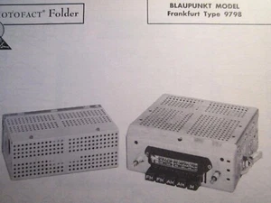 1960's BLAUPUNKT FRANKFURT TYPE 9798 AUTOMOBILE RADIO PHOTOFACT - Foto 1 di 1