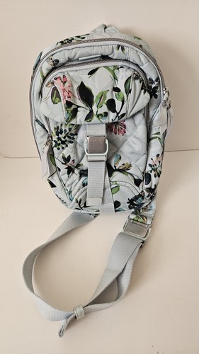 Zaino Vera Bradley Utility Sling acqua di mare fiori cintura borsa twill autentico